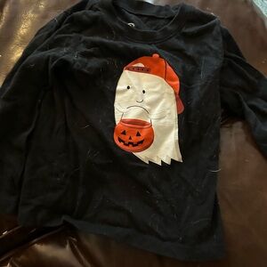 GAP Black Halloween Ghost Shirt